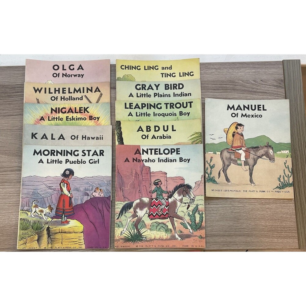 11 Vtg 1930's Children Of The World Books Platt & Munk Co  3300, 3400 Series